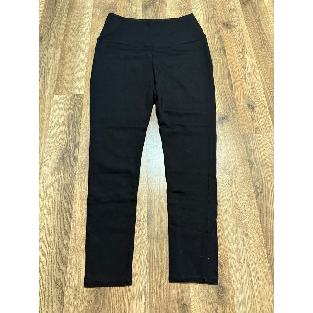 Jones & Co Leggings Women Size L Black Leggings High Rise Ankle Length Stretch